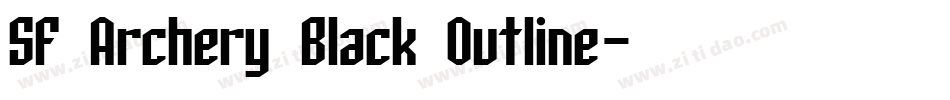 SF Archery Black Outline字体转换